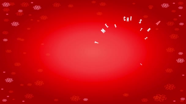 Spinning Bouncing Elements Creates Magnificent Holiday Trading Advertisement Red Scene — Stock video