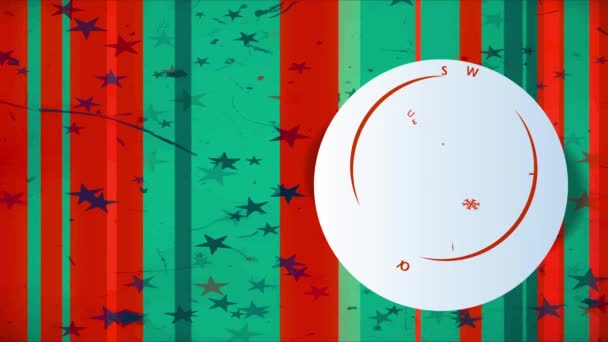 企業のクリスマスや新年の儀式のスピードランプで慣性モーション正式な色でカードを呼び出し 星座と並んでシーンを飾る — ストック動画