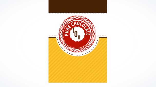 Springing Element Moving Order Compose 100 Prozent Reine Schokolade Kakaopulver — Stockvideo