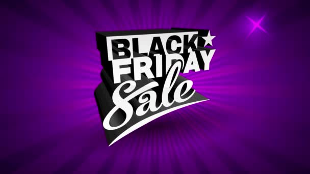 Bouncing Kombiniert Mit Inertial Slide Striking Black Friday Sale Sign — Stockvideo