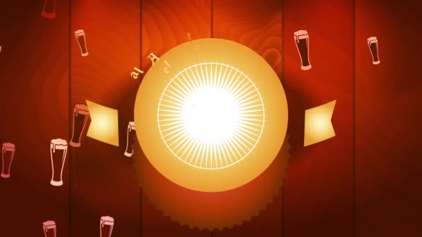 Diapositiva Primavera Inercial Efecto Movimiento Escala Aplicado Varias Marcas Cerveza — Vídeo de stock