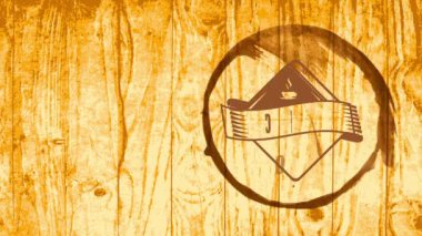 Basit Elementlerin Atalet Hareketi Küçük Temsilci Grafik Şeklinde Süslemeli Rodos usulü Mühür Kahve Konutu 'nu çevreleyen Sel Kupa Oluşturma Hareketi