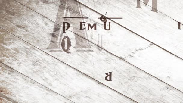 Motion Elements Formant Premium Coffee Collection Avec Typographie Vintage Décoré — Video