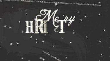 Süslü siyah ve beyaz mutlu noeller için atalet sıçrama ve döndürme animasyonu. Siyah karton kartonla yeni yıl resepsiyonu.