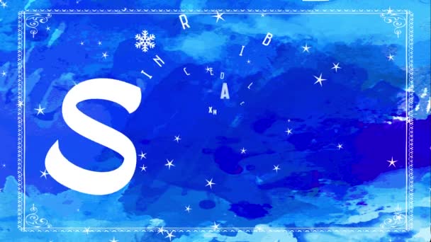 Lineaire Scaling Animatie Van Fabulous Christmas Transfer Sign Board Met — Stockvideo