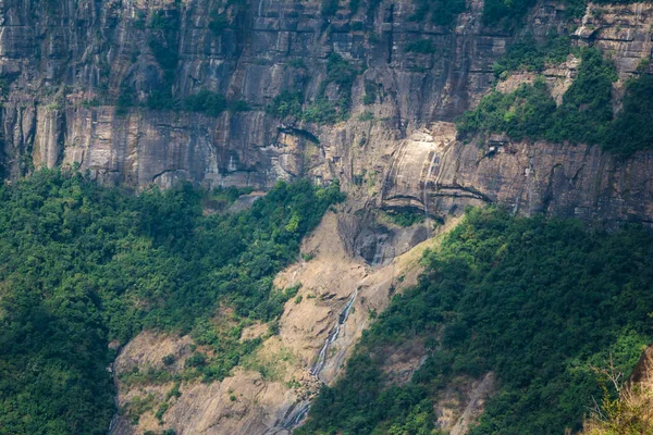 Eco Park Cherrapunji Meghalaya Krásný Výhled Zelené Kaňony Nohsngithiang Vodopády — Stock fotografie