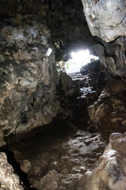 Popüler Mawsmai Mağarası Cherrapunjee (Sohra), Meghalaya 'nın iç manzarası. Hindistan