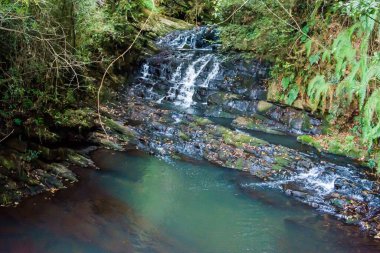 Beautiful Elephant Falls, the Three steps water falls, in Shillong, Meghalaya, East Khasi Hills, India