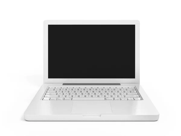 Ноутбук Ізольований Білому Відсічним Контуром — стокове фото