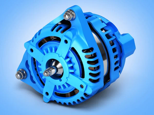 Alternador Carro Fundo Gradiente Azul — Fotografia de Stock