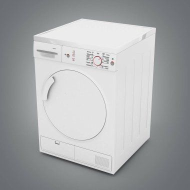 kurutma makinesi üzerinde gradyan izole arka plan 3d