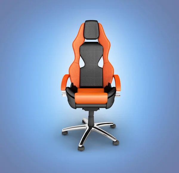 Modern Office Chair Isolated Blue Gradient Background Render — Stock Photo, Image