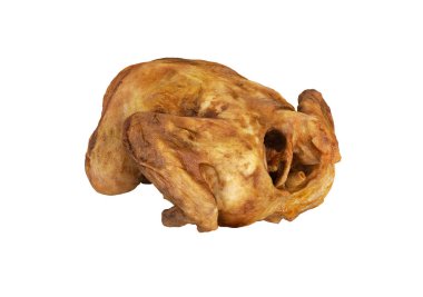 Gölge 3d render olmadan beyaz arka plan üzerinde izole kavrulmuş tavuk