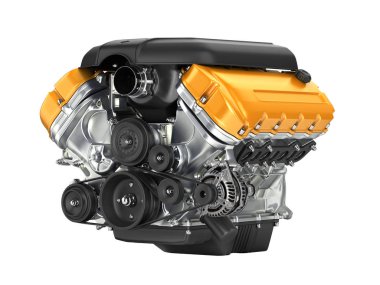 Otomotiv Motor şanzıman derleme olmadan gölge beyaz arka plan 3d