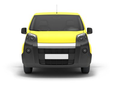 Beyaz arka plan üzerinde 3d illüstrasyon izole teslim araba