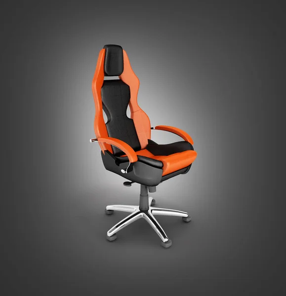 Modern office chair isolated on black gradient background 3d render