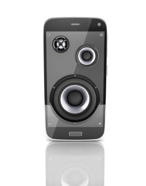 Müzikal smartphone cep telefonu müzik app cep telefonu ve loudspea