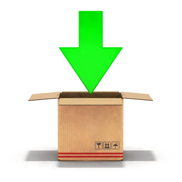 Illustration Verpackung Karton 3d — Stockfoto