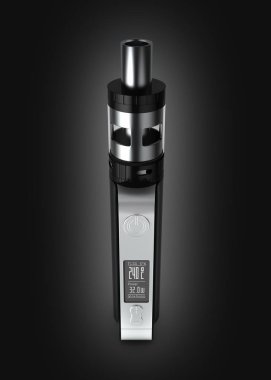 Elektronik cigarett kutusu modunu siyah degrade arka plan 3d