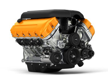 Otomotiv engine.3d illüstrasyon.