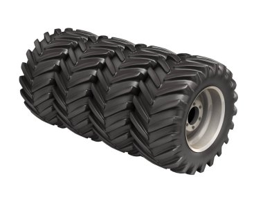 Beyaz Gölge olmadan Off-Road tekerlekli arka plan 3d