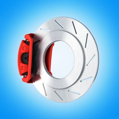 Otomobil fren sistemi. Mavi Grad araba parçası çelik fren diski