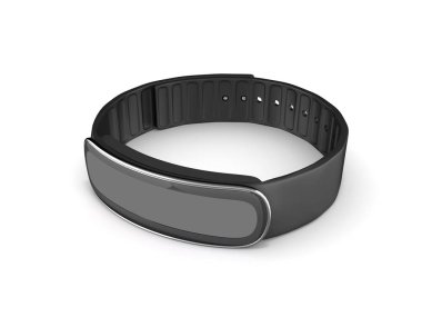 Fitness bilezik akıllı izlemek izole üzerinde beyaz 3d arka plan