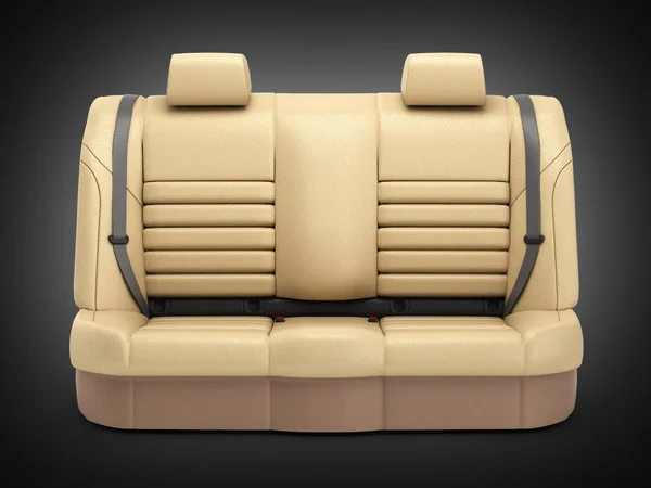 Assento de carro no fundo preto renderização 3d — Fotografia de Stock
