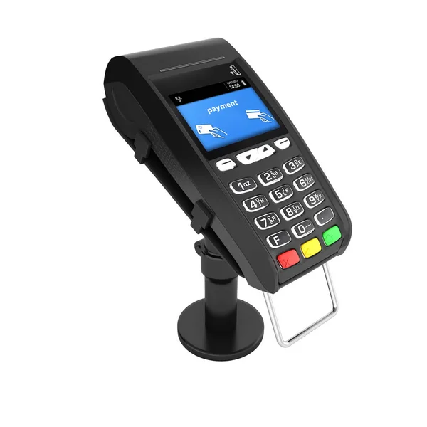 Card payment terminal POS terminal isolated on white background — Stock Photo, Image