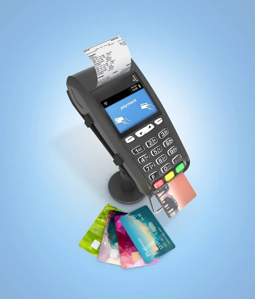 kartı ödeme terminal Pos terminali ile kredi kartları ve alış irsaliyesi