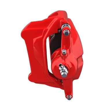 Fren destek üzerinde beyaz izole arka plan 3d