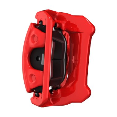 Fren destek üzerinde beyaz izole arka plan 3d