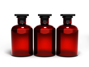 Cam Kavanoz beyaz izole arka plan 3d