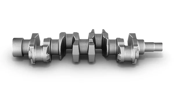 Engine crankshaft on white 3d illustration — Stock Photo, Image