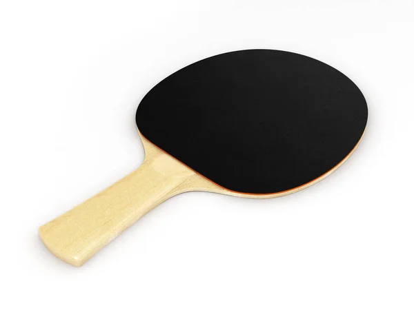 Raqueta de ping-pong sobre fondo blanco 3d —  Fotos de Stock