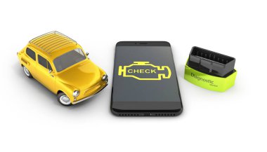 Araba teşhis konsepti SM ile OBD2 kablosuz tarayıcı yakın