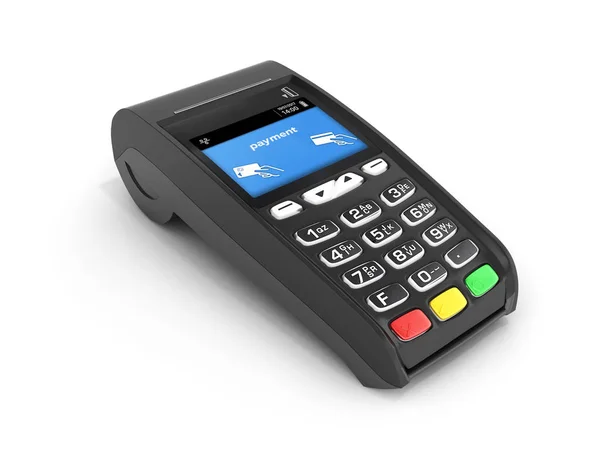 kartı ödeme terminal Pos terminal beyaz arka plan üzerinde izole. 