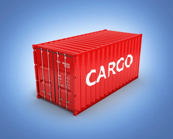 Cargo shipping container met een opschrift lading zonder schaduw — Stockfoto