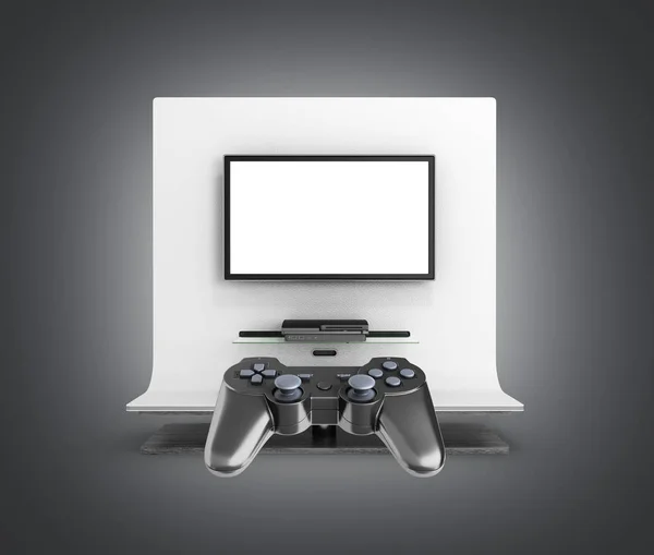 Jeu multijoueur sur la console concept Illustration de deux joies — Photo