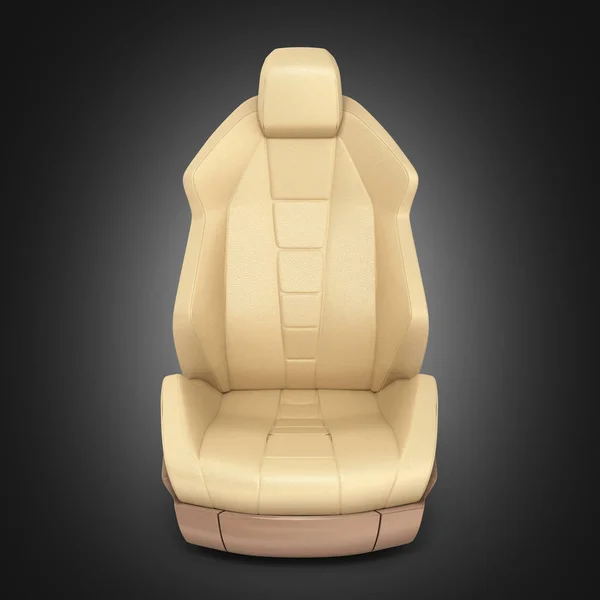 Asiento de coche sobre fondo degradado negro 3d — Foto de Stock