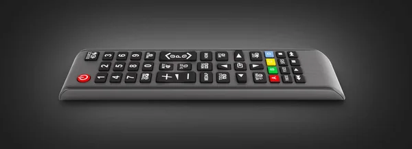 TV Control remoto aislado en negro gradeint fondo 3d rende —  Fotos de Stock