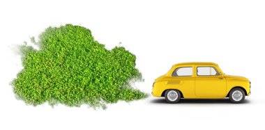 egzoz gazları tarafından kirlilik kavramı araba bültenleri bir sürü 