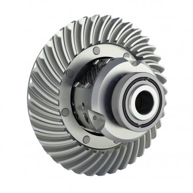 The differential gear on white background 3d illustration withou clipart