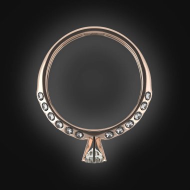 siyah degrade giriş üzerinde elmas takı kavramı ile altın yüzük