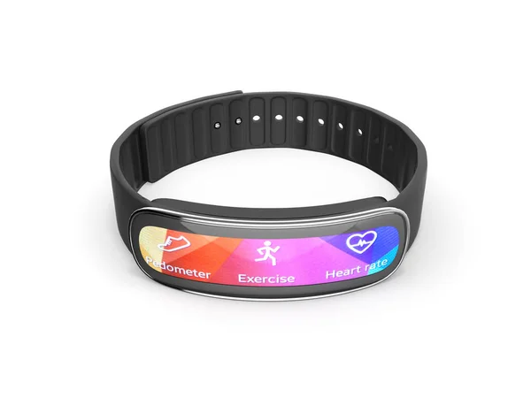 Fitness-Armband Smart Watch isoliert auf weißem Hintergrund 3d — Stockfoto