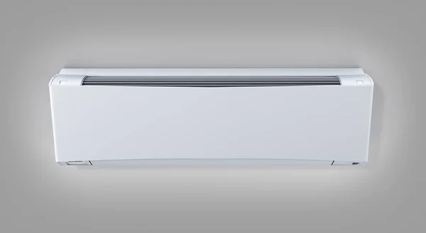 Condizionatore d'aria su sfondo grigio parete 3d — Foto Stock