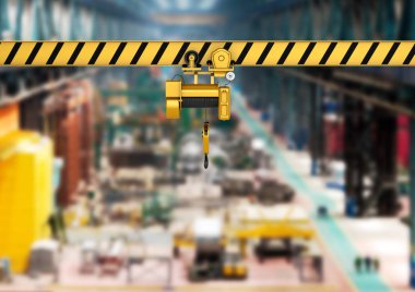 fabrika arka plan 3d havai vinç