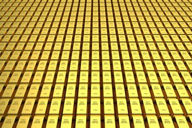 altın çubuklar arka plan 3d