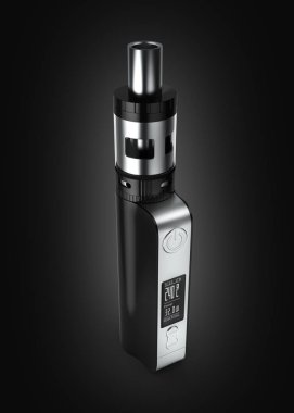 Elektronik cigarett kutusu modunu siyah degrade arka plan 3d