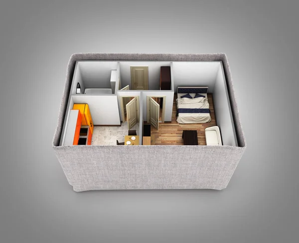 interior apartment roofless apartment layout inside the box conc